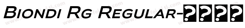 Biondi Rg Regular字体转换